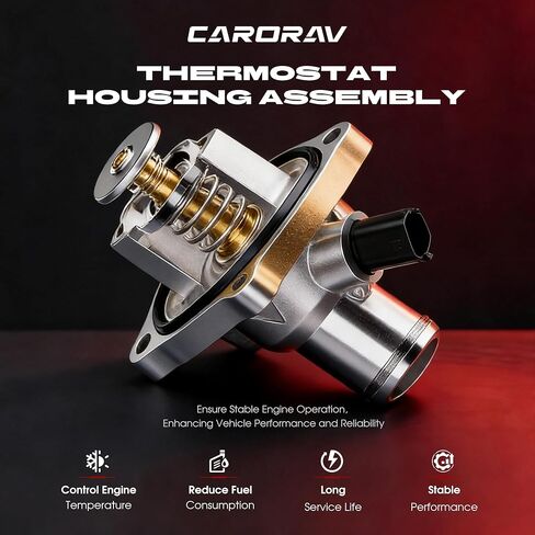 Upgrade Aluminium Engine Coolant Thermostat Housing Assembly Compatible with Chevrolet/Pontiac/Suzuki, Chevy Aveo Aveo5 09-11, Cruze 11-16, Sonic 12-18, Trax 13-20, G3 09-10, Replaces 902-821 55564891 in Kuwait