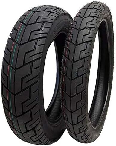 MMG TIRE SET COMBO: Front Tire 90/90-18 and Rear Tire 130/90-15 for Motorcycles Cruiser Chopper Street Tread - Model P47 in Saudi Arabia