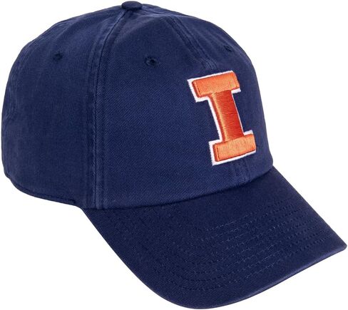 Desert Cactus University of Illinois Baseball Hat Fighting Illini U of I Brimmed Embroirderd Hats Cap Adjustable Cloth Strap Adult (Style A1) Blue in Saudi Arabia