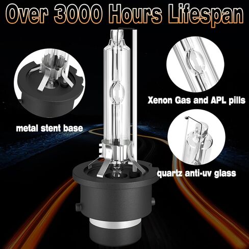 for Lexus ES350 IS350 LS460 HID Xenon Headlight Bulbs Low Beam D4S 2007 2008 2009 2010 2011 2012 2013 2014 2015, 6000K Lights 90981-20024 OEM D4SC1 Projector Bi-Xenon, Not for Halogen, 2 Pack in Saudi Arabia