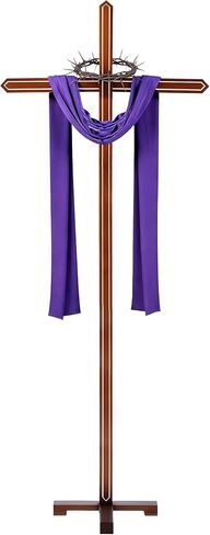 lukar 71 بوصة صليب خشبي كبير، صليب واقف كبير جدًا للكنيسة، ديكور متقاطع للحائط قابل للتعديل، صليب قائم في ساحة زفاف عيد الميلاد للتواصل في عيد الفصح in Kuwait