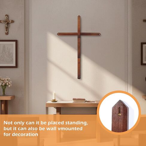lukar 71 بوصة صليب خشبي كبير، صليب واقف كبير جدًا للكنيسة، ديكور متقاطع للحائط قابل للتعديل، صليب قائم في ساحة زفاف عيد الميلاد للتواصل في عيد الفصح in Kuwait