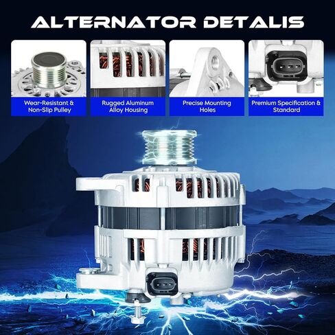 11119 New Alternator 2.5 2.5L for Nissan Frontier 2005-2019, for Suzuki Equator 2.5 2.5L 2009-2012, Replace 400-44118 AHI0116 LR1110-724 in Saudi Arabia
