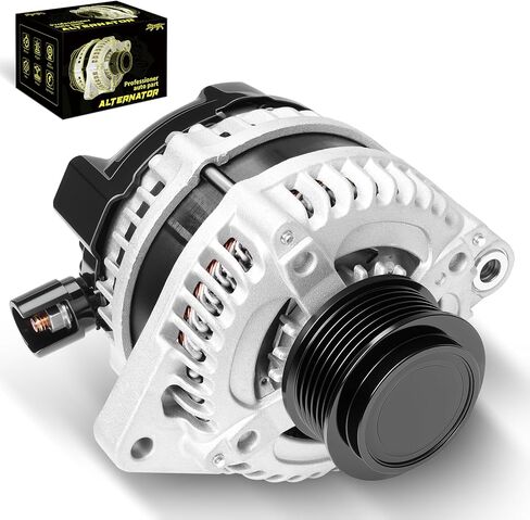 Oktiger Upgraded Alternator for Honda Odyssey 2014 2015 2016 2017 Ex Ex-l Lx Touring Elite Se 3.5L, V6 12V 130A Clockwise 6-Groove Clutch Pulley, Replacement Alternator, OE 31100-RV0-A11 11775N in Kuwait