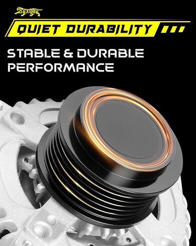 Oktiger Upgraded Alternator for Honda Odyssey 2014 2015 2016 2017 Ex Ex-l Lx Touring Elite Se 3.5L, V6 12V 130A Clockwise 6-Groove Clutch Pulley, Replacement Alternator, OE 31100-RV0-A11 11775N in Kuwait