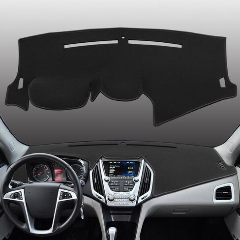 Dash Cover Mat Custom Fit for GMC Terrain with Light Sensor Without CWS Display and Speaker, Dashboard Pad Carpet Protector (Black) K370A in Saudi Arabia