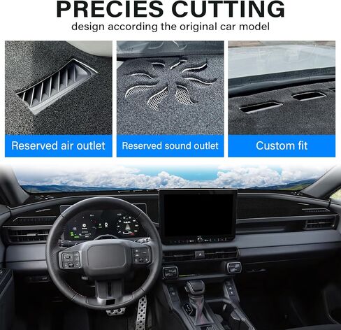 Dash Cover for Toyota RAV4 2026 Dashboard Cover Mat Sunshade No Glare UV Rays Protector Nonslip Interior Pad Accessories (Black Edge) in Kuwait