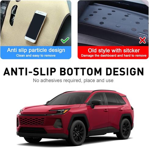 Dash Cover for Toyota RAV4 2026 Dashboard Cover Mat Sunshade No Glare UV Rays Protector Nonslip Interior Pad Accessories (Black Edge) in Kuwait