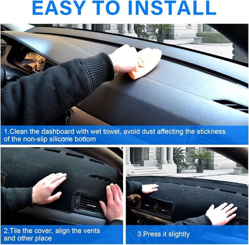 Dash Cover for Toyota RAV4 2026 Dashboard Cover Mat Sunshade No Glare UV Rays Protector Nonslip Interior Pad Accessories (Black Edge) in Kuwait