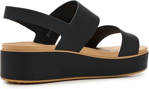 Crocs Women's Brooklyn Cork Low Wedge, Black/Cashew, 5 in Saudi Arabia