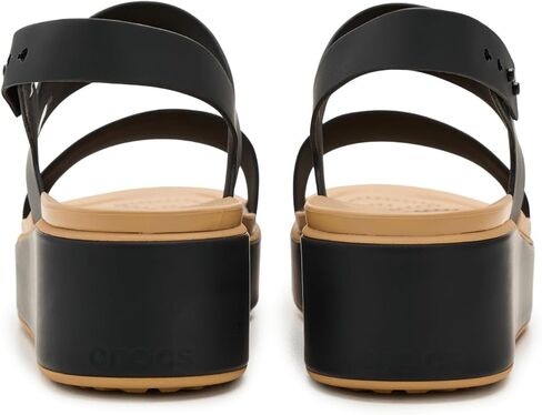 Crocs Women's Brooklyn Cork Low Wedge, Black/Cashew, 5 in Saudi Arabia