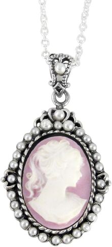 قلادة من الفضة الإسترليني "Blythe" بإطار من الخرز واللؤلؤ، 16-18 بوصة لافندر in Kuwait