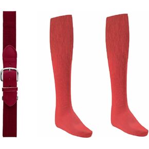 League Outfitters Baseball or Softball Belt and Socks Combo Adjustable fits All Adults, Youth, Kids, Boys, and Girls in Kuwait