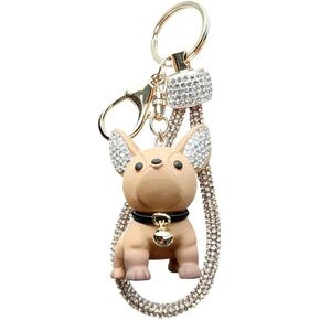 LRTJ Cute French Bulldog Keychains for Handbag for Women,Puppy Bag Charms for Tote Bag,Purse Charms for Women in Kuwait