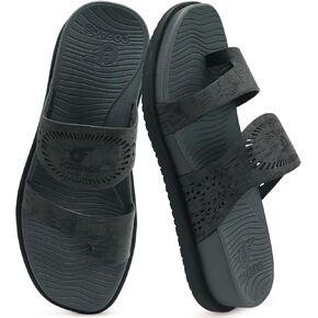 COFACE Womens Orthotic Cushion Sandals Comfortable Arch Support Walking Slides Fashion Split Toe Summer Vacation Beach Flip Flops For Women Relief Plantar Fasciitis in Kuwait