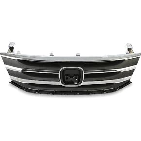 Front Grille Compatible with 2011 2012 2013 Honda Odyssey Replacement for HO1202107 HO1217105 Silvery+Black Bumper Grill Plastic in Kuwait