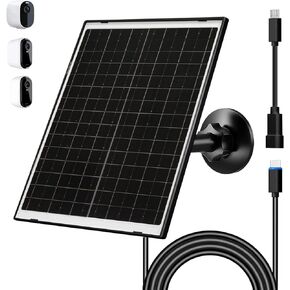 لوحة شمسية Zivif بقدرة 7 وات لـ Arlo Essential 2K (الجيل الثاني)، وكاميرات Spotlight Essential XL، وشاحن شمسي USB-C مع موصل USB صغير، مقاوم للماء IP66، حامل قابل للتعديل 360 درجة، كابل 7.2 قدم in Kuwait