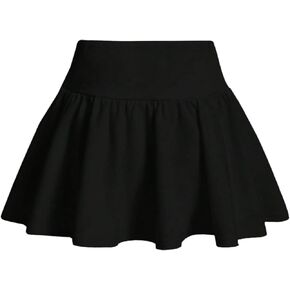 SHENHE Women's Elastic High Waisted A Line Ruffle Mini Skirt Summer Casual Flared Skirts in Kuwait