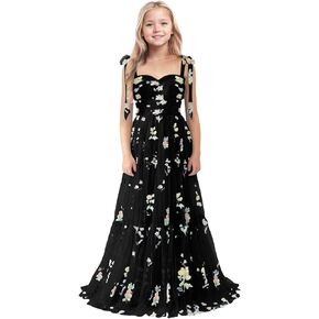 تول زهرة فتاة فساتين لحفلات الزفاف الأزهار التطريز الحبيب فساتين المسابقة فتاة ثوب رسمي in Kuwait