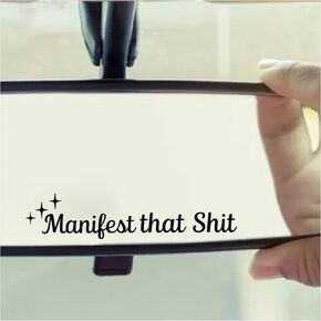 JANES 3pcs Manifest That Shit Decal, Size 3x1 UV DTF Transfer Car Mirror Decal, Manifestation Rearview Mirror Sticker, Spiritual Car Mirrors Stickers, Car Decals for Women Men, Car Decals for Trucks in Saudi Arabia