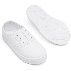 Meckior Toddler Slip on Shoes for Boys Girls Classic Walking Canvas School Sneaker Lightweight Little Kid Flat in Kuwait