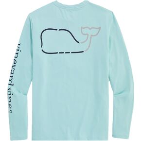 Vineyard Vines Men's OTG Whale Outline Long-Sleeve Harbor Performance Tee in Kuwait