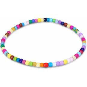 Magik 2 Pack Handmade Custom Name Seed Bead Bracelet or Anklet - Mama Stretch Beaded Bracelet for Women, Girls | Thoughtful Holiday Christmas, Mother's Day, Birthday Gift in Kuwait