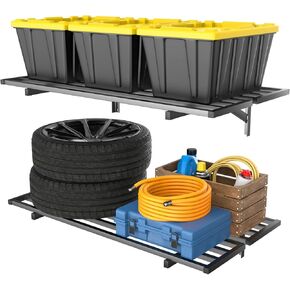 WALMANN 2 Pack Heavy Duty Wall Shelves, 2 ft x 4 ft Wall-Mounted Garage Storage Shelf, Floating Shelf, Hold 400 lbs/Shelf in Kuwait