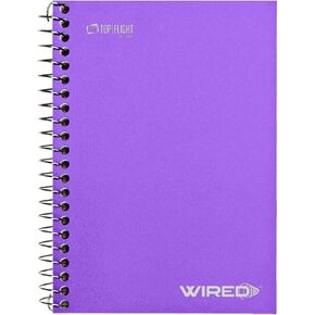 دفتر ملاحظات سلكي شخصي من Top Flight، 100 ورقة، قاعدة الكلية، 7 × 5 بوصات، دفتر ملاحظات واحد، قد يختلف الغطاء (33185) in Kuwait