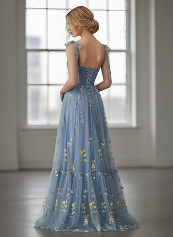 Floral Embroidery Tulle Junior Bridesmaid Dresses for Wedding Kids Flower Girl Dress Long Princess Pageant Formal Gown in Saudi Arabia