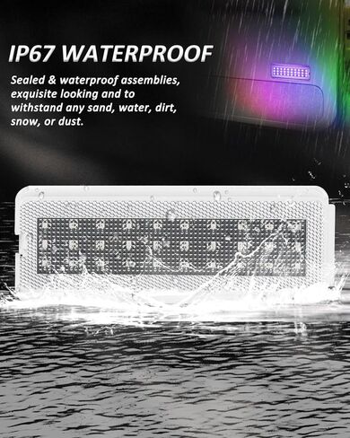 مصابيح باب LED من Bestview RGB متوافقة مع Ford F250 F350 F450 F550 SuperDuty 1999-2007/Excursion 2000-2005، مجموعة مصابيح لوحة الباب الداخلية ذات 16 لونًا مكونة من قطعتين in Saudi Arabia
