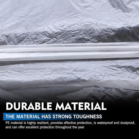 4 PCS Disposable Car Covers, 12.47Ft x 21.65Ft Plastic Car Protective Covers, Rainproof Clear Outdoor Auto Hood with Elastic Band, Universal for Most Vehicles (Transparent) in Saudi Arabia