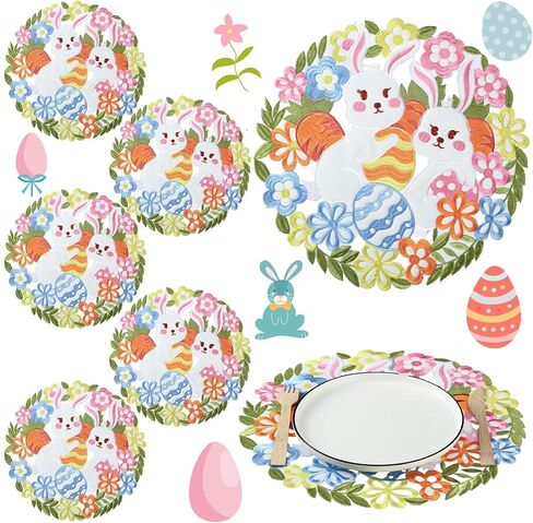 6 Pcs Fall Embroidered Placemats Maple Leaves Placemats Thanksgiving Table Placemats Leaf Placemats Fall Decorations for Home Dinning Kitchen Autumn Harvest Decorations (Maple Style, 11 x 17 Inch) in Kuwait