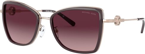 Michael Kors MK1067B Corsica Sunglasses, Rose Gold/Cordovan/Burgundy Gradient, 55 mm in Saudi Arabia