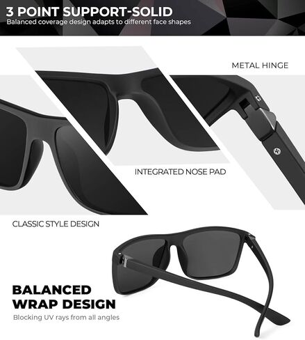 KALIYADI Mens Polarized + Stylish Sunglasses, Better in Bundle! in Saudi Arabia