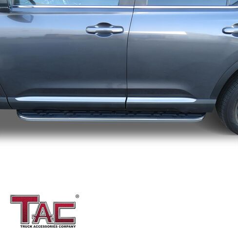 لوحات الجري TAC Cobra متوافقة مع 2023-2026 Honda Pilot SUV Side Steps Nerf Bars Step Rails الألومنيوم الأسود على الطرق الوعرة الملحقات الخارجية للمدينة 2 قطعة زوج واحد in Saudi Arabia