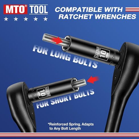 مجموعة مقابس مغناطيسية عميقة 14 قطعة مقاس 1/4 بوصة من MTO، حجم متري (4 مم - 15 مم) 6 مقابس in Kuwait