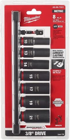 Milwaukee Electric Tool 8 Piece 3/8"" Drive Deep Metric in Kuwait
