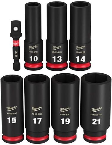 Milwaukee Electric Tool 8 Piece 3/8"" Drive Deep Metric in Kuwait