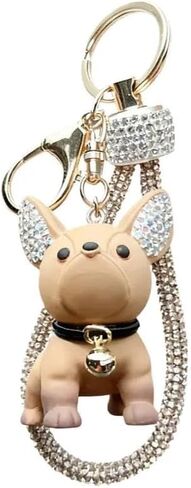 LRTJ Cute French Bulldog Keychains for Handbag for Women,Puppy Bag Charms for Tote Bag,Purse Charms for Women in Kuwait