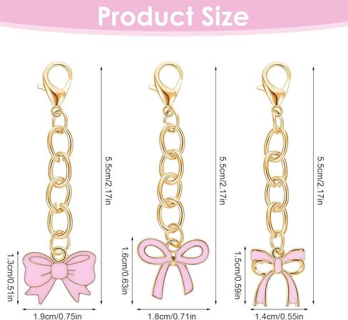 Thinp 30 Pcs Pink Bow Keychain, Cute Bow Party Favors for Women Pink Bowknot Key Chain Coquette Party Favors for Women Birthday Parties Gifts Supplies (3 Styles) in Saudi Arabia