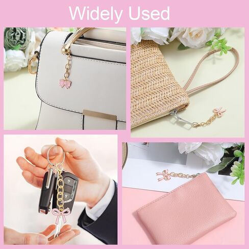 Thinp 30 Pcs Pink Bow Keychain, Cute Bow Party Favors for Women Pink Bowknot Key Chain Coquette Party Favors for Women Birthday Parties Gifts Supplies (3 Styles) in Saudi Arabia
