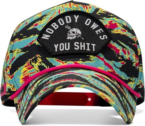 Combat Iron Men’s Weekender Snapback Cap – Waterproof, Lightweight, Adjustable Fit – Nobody Owes You Patch – Vice Tiger Stripe Camo in Kuwait