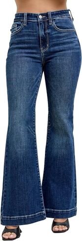 Judy Blue Womens Jeans - High Waisted Petite Trouser Flare in Saudi Arabia