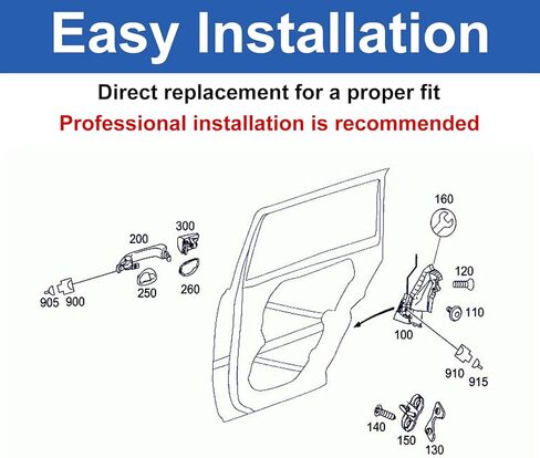 Latch Lock Power Door Latch Front left 2005-2012 for Benz W164 X164 W251 GL350 GL450 GL550 ML300 ML350 ML500 ML63 Replacement number # 1647200935 1697202535 in Kuwait