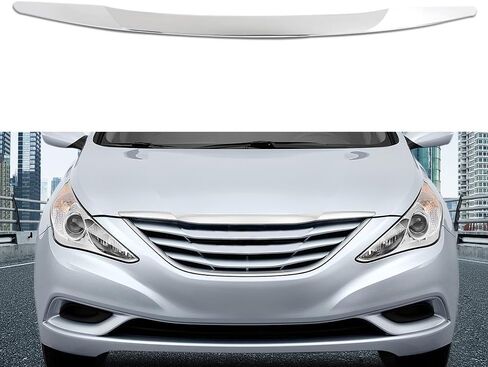 G-PLUS Chrome Front Bumper Upper Grille Grill Insert, Compatible with Sonata 2015 2016 2017 (Black) in Saudi Arabia