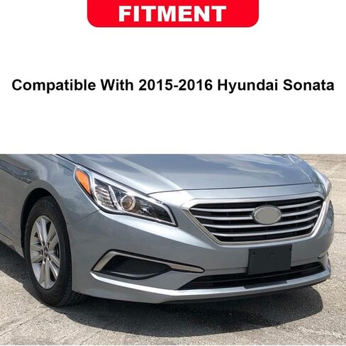 G-PLUS Chrome Front Bumper Upper Grille Grill Insert, Compatible with Sonata 2015 2016 2017 (Black) in Saudi Arabia
