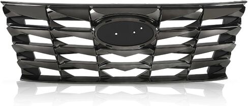 G-PLUS Chrome Front Bumper Upper Grille Grill Insert, Compatible with Sonata 2015 2016 2017 (Black) in Saudi Arabia