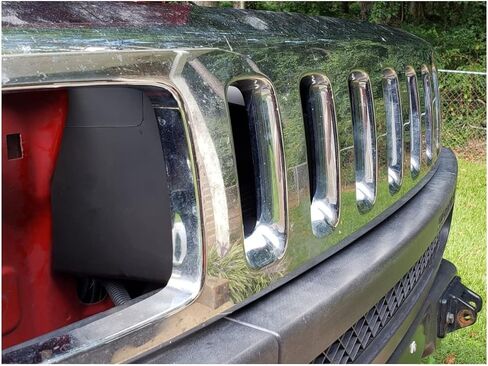 HECASA Front Grille Support Bracket Compatible with 2006-2010 Hummer H3 & 2009-2010 Hummer H3T Replacement for HU1207100 15834198 Black Plastic Grill in Saudi Arabia