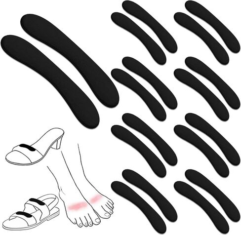 Ramede 9 Pairs Heel Cushion Pads Keep Upper Curves Foot Strap Cushions Self-Adhesive Cushion Inserts Prevent Heel Protectors to Prevent Pain Slip and Blister (Transparent) in Saudi Arabia